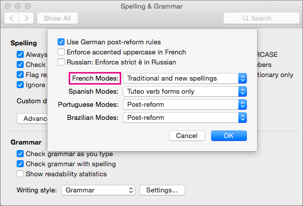 grammer and spelling check for word 2011 for mac