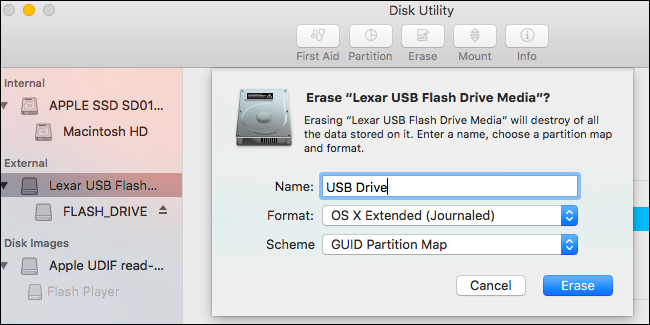 what format does usb need for mac